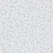 Miyuki rocailles Perlen 11/0 - White pearl ab 11-471